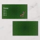 Monogram Initiaal J Daisies Floral Visitekaartje (Voorkant / Achterkant)