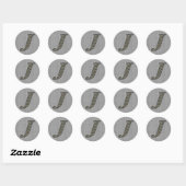 Monogram Initiaal J Hortensia Bloemen Ronde Sticker (Vel)