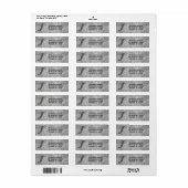 Monogram Initiaal J Hortensia Retouradres  Etiket (Full Sheet)