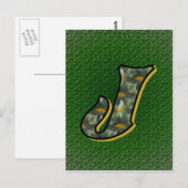 Monogram Initiaal J Madeliefjes Bloem Kunst Briefkaart (Voorkant / Achterkant)