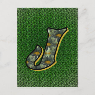 Monogram Initiaal J Madeliefjes Bloem Kunst Briefkaart