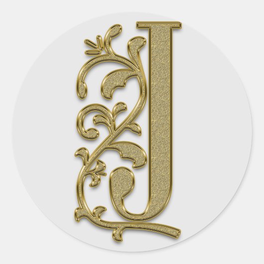 Monogram initiaal J stickers (Voorkant)