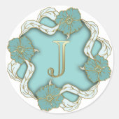 Monogram initiaal J stickers (Voorkant)