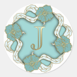 Monogram initiaal J stickers