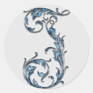 Monogram initiaal J stickers