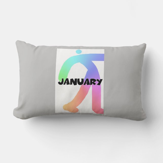MONOGRAM INITIAAL JANUARI MAAND KUSSEN (Voorkant)