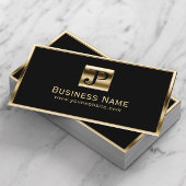 Monogram Initiaal "JP" Gold - Aangepast geprogramm Visitekaartje