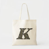 Monogram Initiaal K Hydrangea Bloemen Tote Bag (Voorkant)