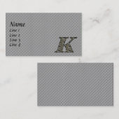 Monogram Initiaal K Hydrangea Visitekaartje (Voorkant / Achterkant)