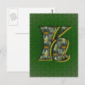 Monogram Initiaal K Madeliefjes Bloem Kunst Briefkaart (Voorkant / Achterkant)
