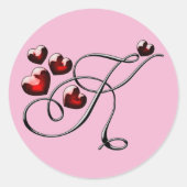 monogram initiaal K stickers (Voorkant)
