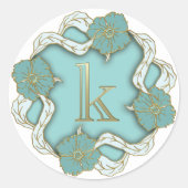 monogram initiaal K stickers (Voorkant)
