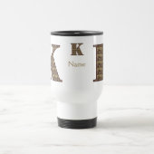 Monogram Initiaal K Vintage Bloemstuk Persoonlijk Reisbeker (Center)