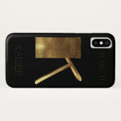 Monogram Initiaal K Zwart Goud Case-Mate iPhone Case (Achterkant (horizontaal))