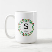 Monogram initiaal - Kerstmis Koffiemok (Links)