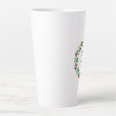 Monogram initiaal - Kerstmis Latte Mok (Voorkant)