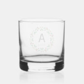 Monogram initiaal - Kerstmis Whisky Glas (Achterkant)