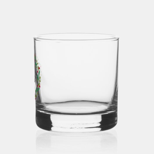 Monogram initiaal - Kerstmis Whisky Glas (Links)