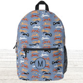 Monogram Initiaal Kitty Cat Gepersonaliseerd Bedrukte Rugzak