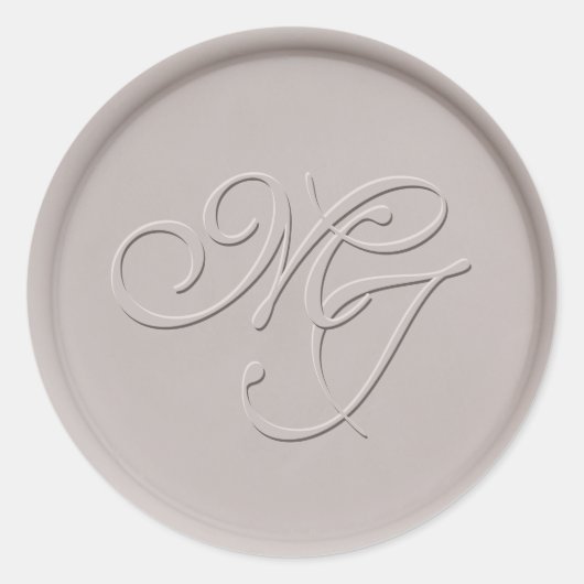 Monogram Initiaal Klay Wax Seal Sticker (Voorkant)