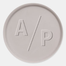 Monogram Initiaal Klay Wax Seal Sticker