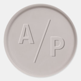 Monogram Initiaal Klay Wax Seal Sticker