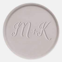 Monogram Initiaal Klay Wax Seal Sticker
