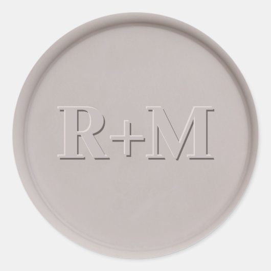 Monogram Initiaal Klay Wax Seal Sticker (Voorkant)