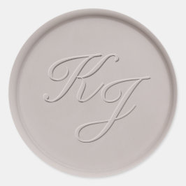 Monogram Initiaal Klay Wax Seal Sticker