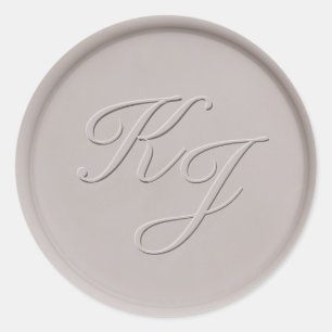 Monogram Initiaal Klay Wax Seal Sticker
