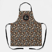Monogram Initiaal Koffie Lover Schort (Voorkant)