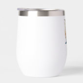 Monogram Initiaal L Blauwe Bloemen Waterverf Gift (Rechts)