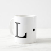 Monogram Initiaal L Klassieke Mok, 11 oz Koffiemok (Voorkant links)