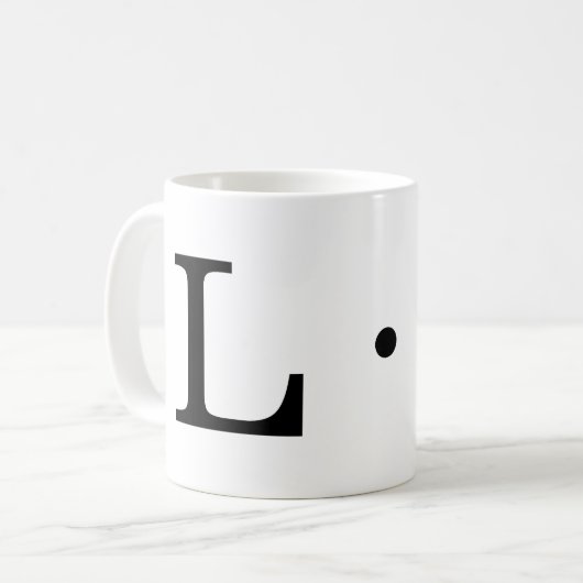 Monogram Initiaal L Klassieke Mok, 11 oz Koffiemok (Voorkant links)