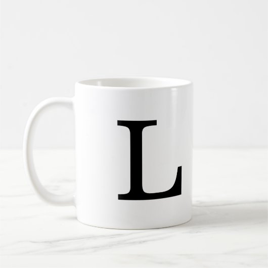Monogram Initiaal L Klassieke Mok, 11 oz Koffiemok (Links)