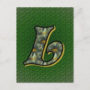 Monogram Initiaal L Madeliefjes Bloem Kunst Briefkaart