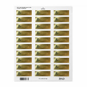 Monogram Initiaal L Madeliefjes Kunst Retouradres  Etiket (Full Sheet)