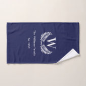 Monogram initiaal laurel laurierspier bad handdoek (Handdoek)