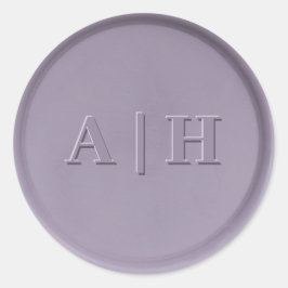 Monogram Initiaal Lavender Wax Seal Sticker