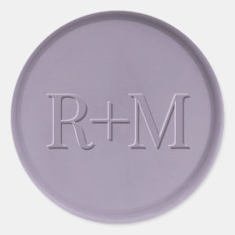 Monogram Initiaal Lavender Wax Seal Sticker