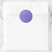 Monogram Initiaal Lavender Wax Seal Sticker (Tas)