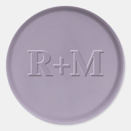 Monogram Initiaal Lavender Wax Seal Sticker