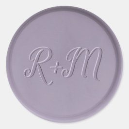 Monogram Initiaal Lavender Wax Seal Sticker