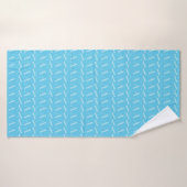 Monogram Initiaal letter A, Aqua blauw Badhanddoek (Badhanddoek)