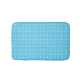 Monogram Initiaal letter A, Aqua blauw Badmat (Voorkant)