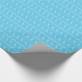 Monogram Initiaal letter A, Aqua blauw Cadeaupapier (Hoek)