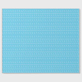 Monogram Initiaal letter A, Aqua blauw Cadeaupapier (Vlak)