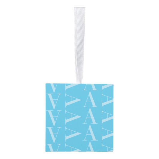 Monogram Initiaal letter A, Aqua blauw Decoratie (Rechts)
