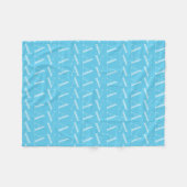 Monogram Initiaal letter A, Aqua blauw Fleece Deken (Voorkant (Horizontaal))
