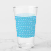 Monogram Initiaal letter A, Aqua blauw Glas (Voorkant)